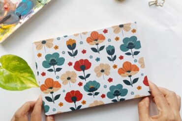 Folklore Petals handmade Gouache/watercolor Sketchbook- A5 landscape