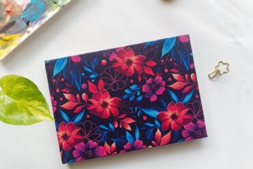 Mystic Petals handmade Gouache/watercolor Sketchbook- A5 landscape